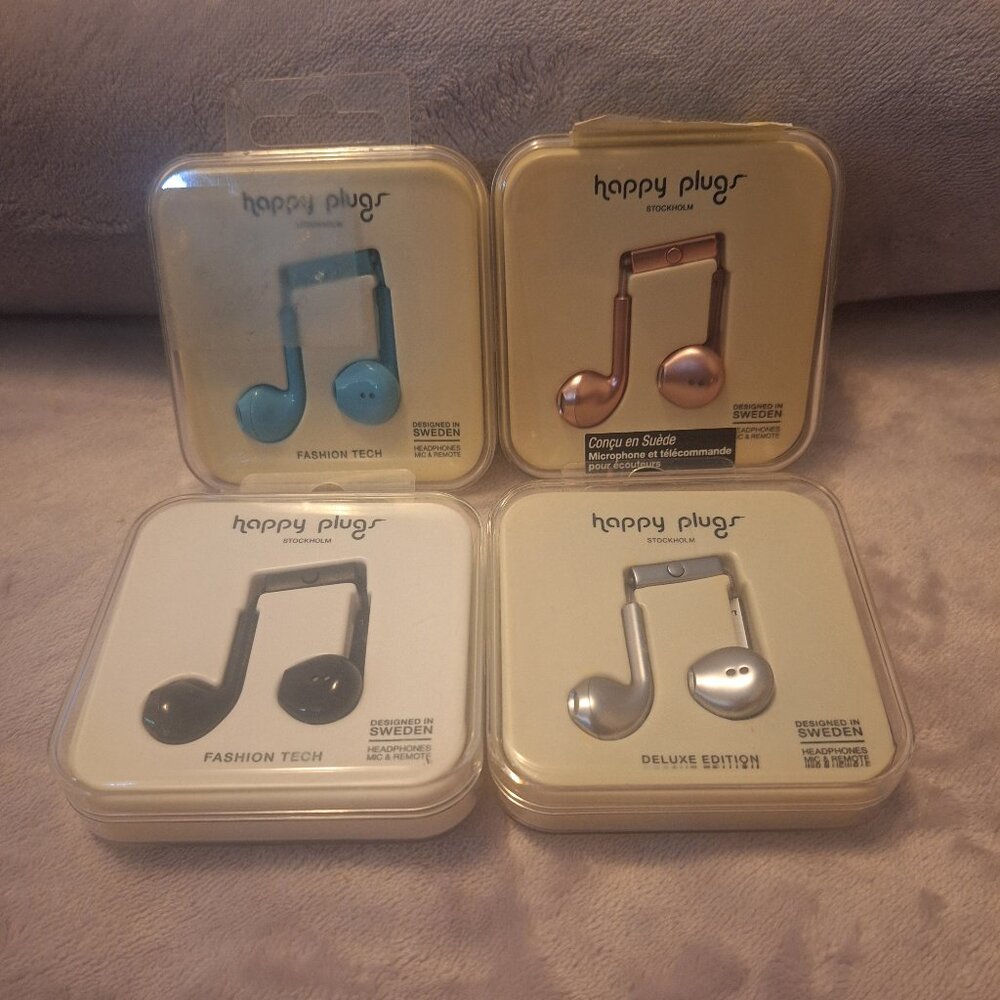 Happy Plugs - Earbuds with Mic (4 Colors)
